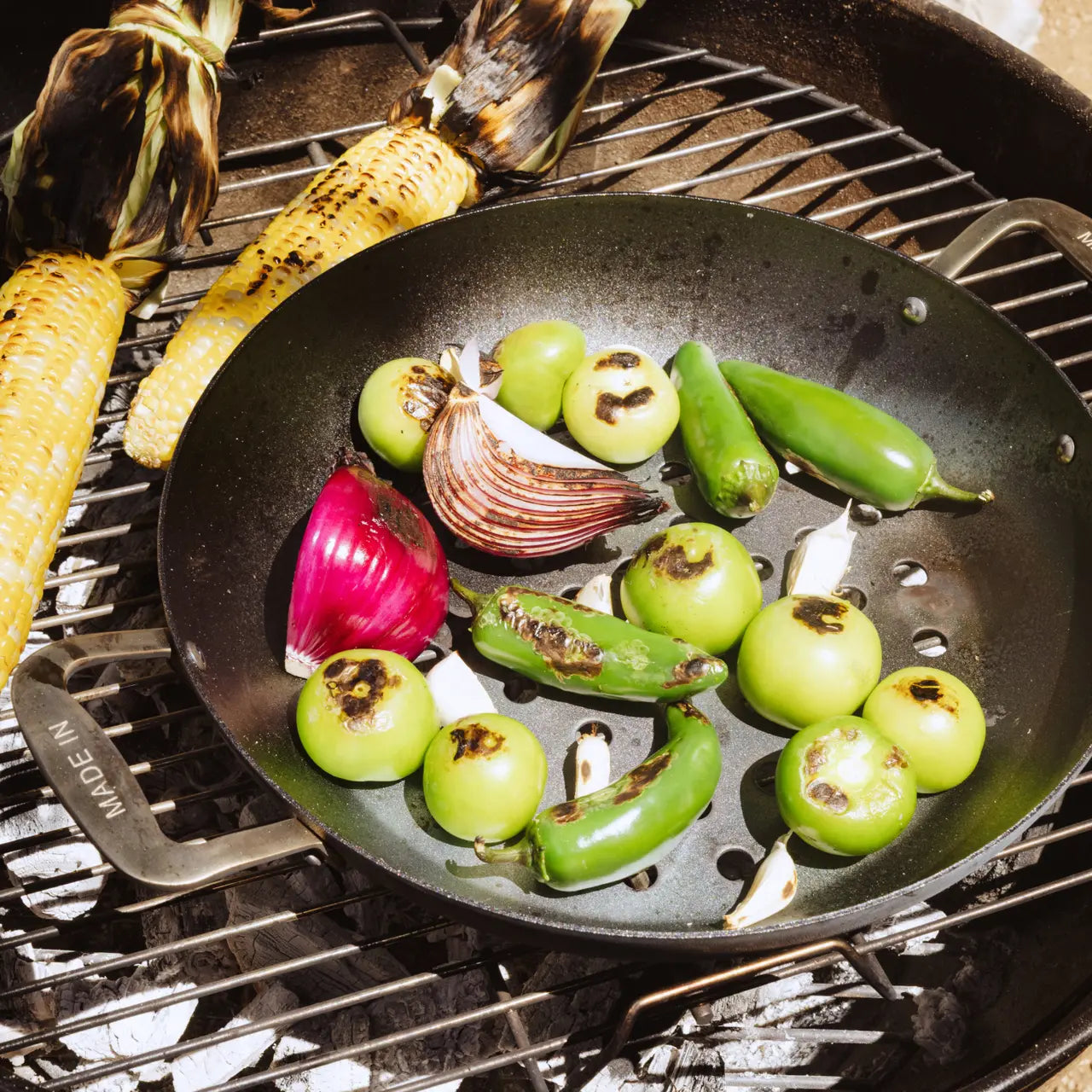 Seasoned Carbon Steel Grill Basket